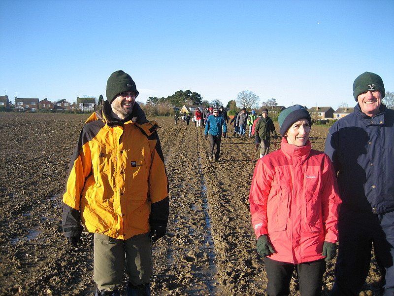 Walking across a very muddy field